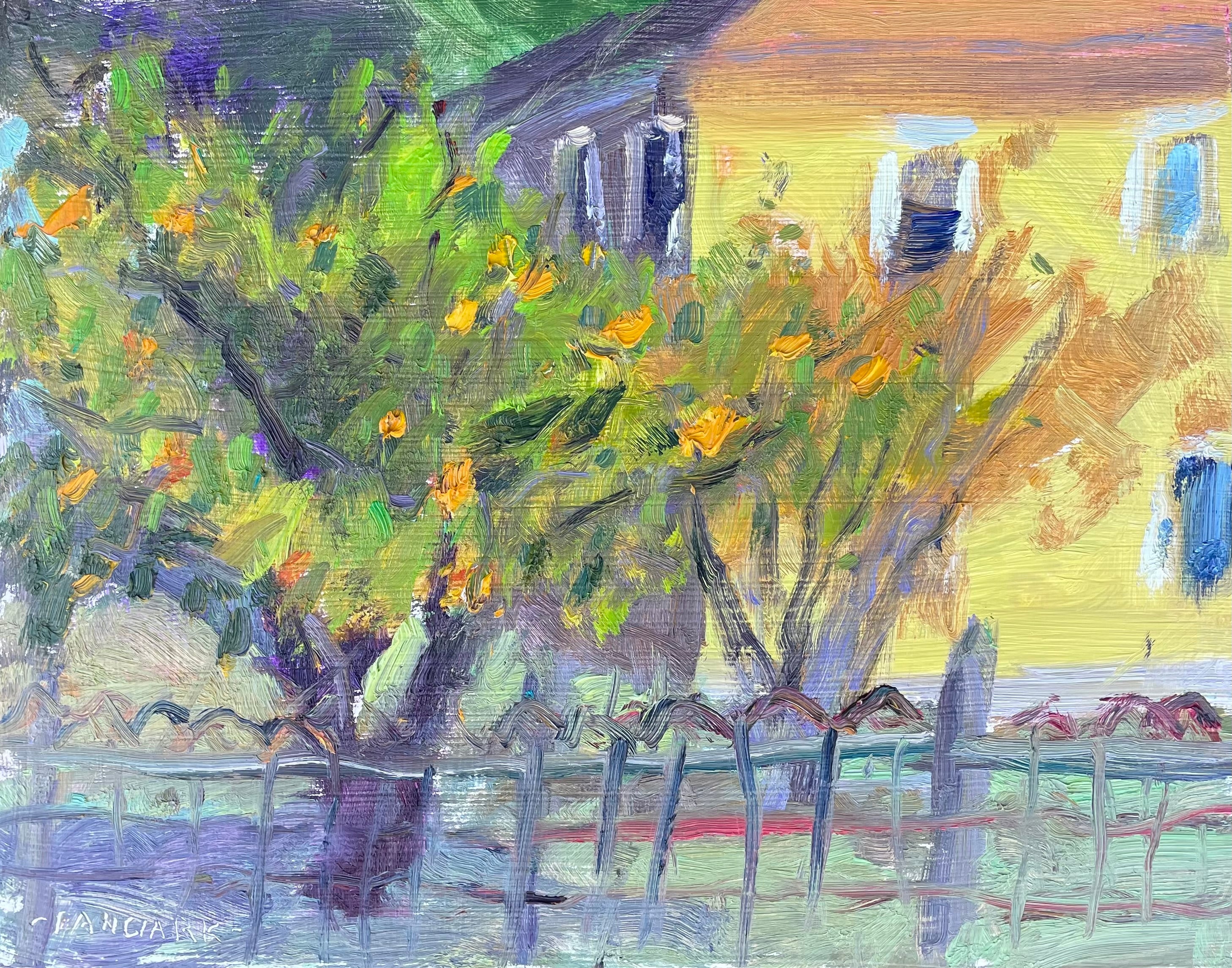 Persimmons & Yellow House